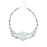 Jay King Sterling Silver Banded White Quartzite Necklace 18" Mine Finds